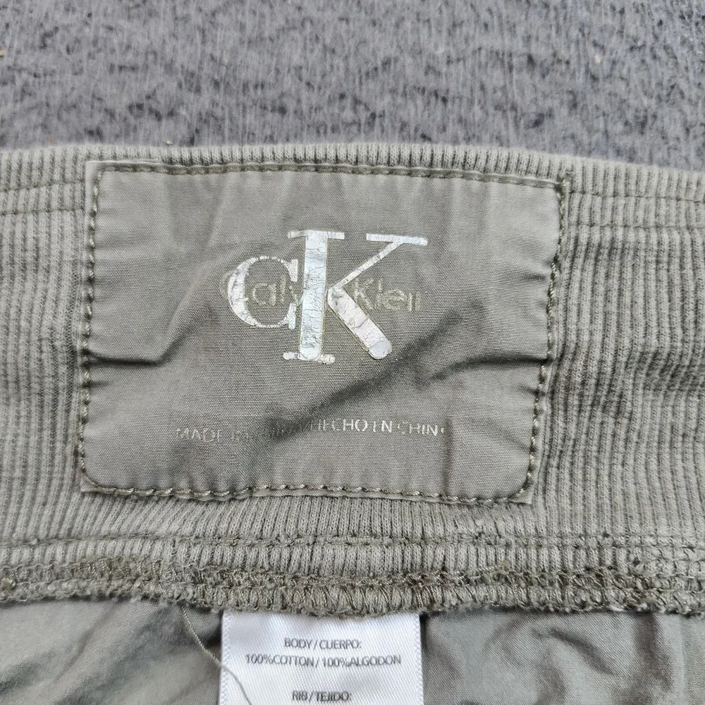Calvin Klein Pants Womens M Green Capri Cargo Drawstring Elastic Waist Pockets - Picture 6 of 13